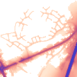 Daytime road noise heatmap for WS13 8LY