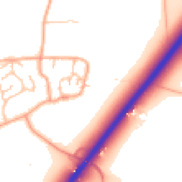 Daytime road noise heatmap for WS13 8TT