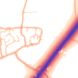 Daytime road noise heatmap for WS13 8UD
