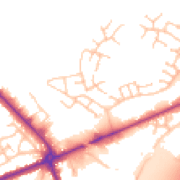 Daytime road noise heatmap for WS13 8XD
