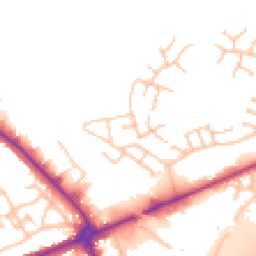 Daytime road noise heatmap for WS13 8XE