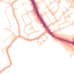 Daytime road noise heatmap for WS15 1EW