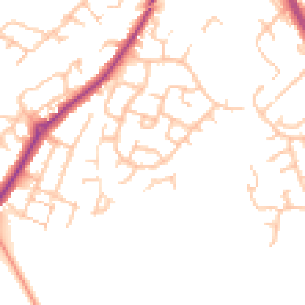 Daytime road noise heatmap for WS15 1NQ