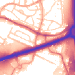 Daytime road noise heatmap for WS2 0BQ