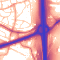 Daytime road noise heatmap for WS2 0BS