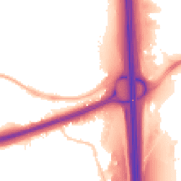 Night-time road noise heatmap for WS2 0BS
