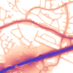 Daytime road noise heatmap for WS2 0DJ