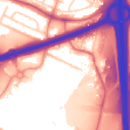 Daytime road noise heatmap for WS2 0DQ