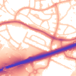 Daytime road noise heatmap for WS2 0DR
