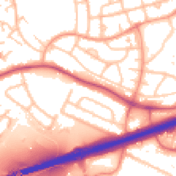 Daytime road noise heatmap for WS2 0DT
