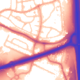 Daytime road noise heatmap for WS2 0DY