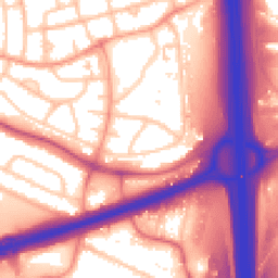 Daytime road noise heatmap for WS2 0HJ