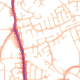 Daytime road noise heatmap for WS2 0NH