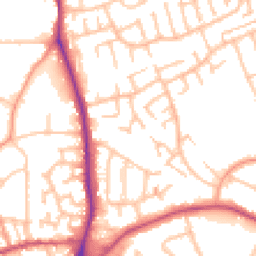 Daytime road noise heatmap for WS2 0NU