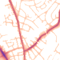 Daytime road noise heatmap for WS2 7BJ