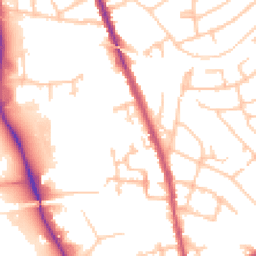 Daytime road noise heatmap for WS2 7DB