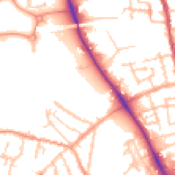 Daytime road noise heatmap for WS2 8ET