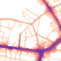 Daytime road noise heatmap for WS2 8QT
