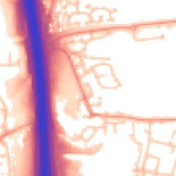 Daytime road noise heatmap for WS2 8XB