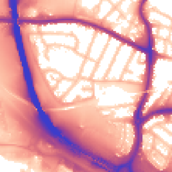 Daytime road noise heatmap for WS2 9BA