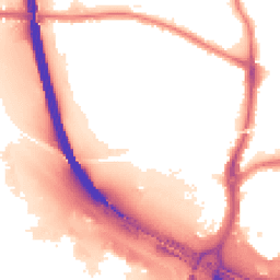 Night-time road noise heatmap for WS2 9BB