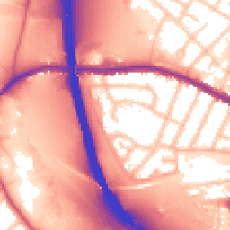 Daytime road noise heatmap for WS2 9BJ