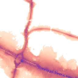Night-time road noise heatmap for WS2 9DW