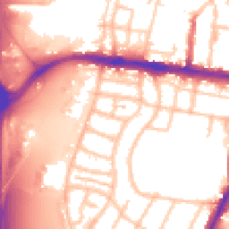 Daytime road noise heatmap for WS2 9UU