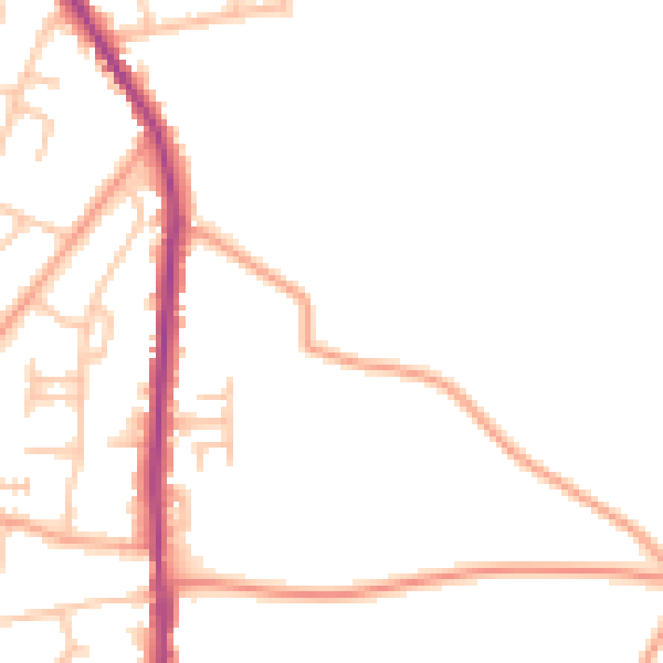 Daytime road noise heatmap for WS6 6AA