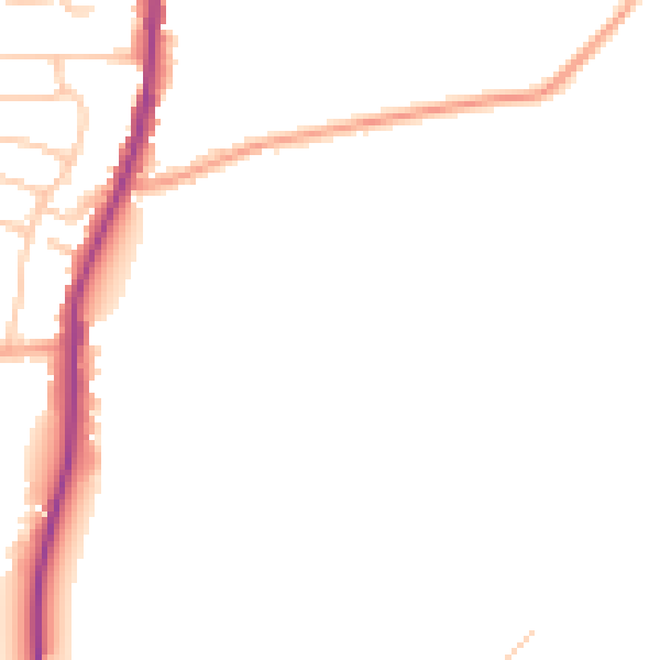 Daytime road noise heatmap for WS6 6AB