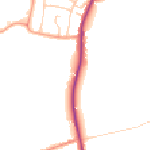 Daytime road noise heatmap for WS6 6AP