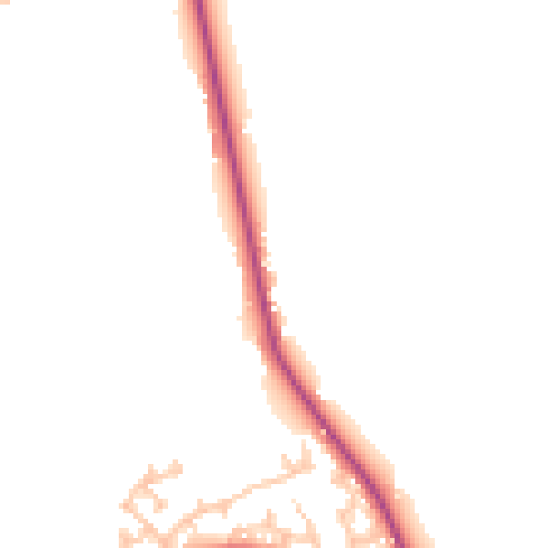 Daytime road noise heatmap for WS6 6AZ