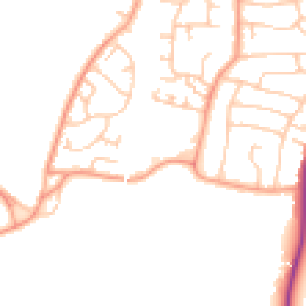 Daytime road noise heatmap for WS6 6BD