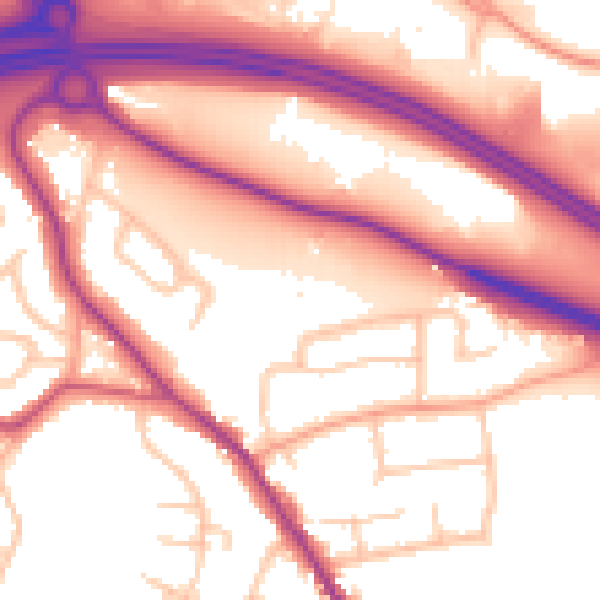 Daytime road noise heatmap for WS6 6BG