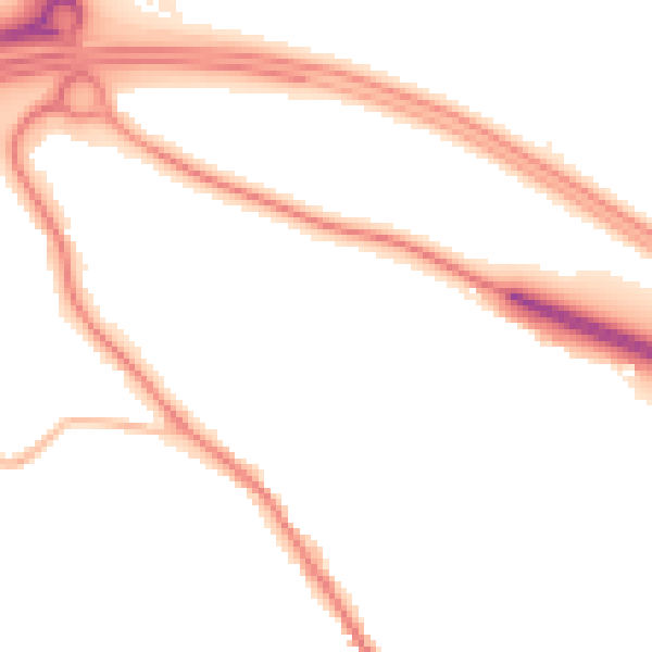 Night-time road noise heatmap for WS6 6BG