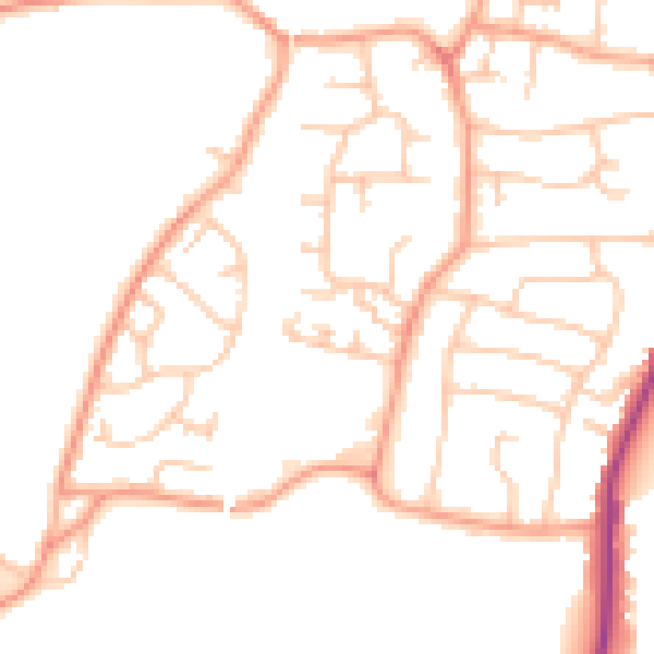 Daytime road noise heatmap for WS6 6GF