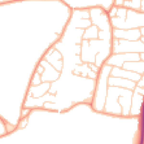 Daytime road noise heatmap for WS6 6GG