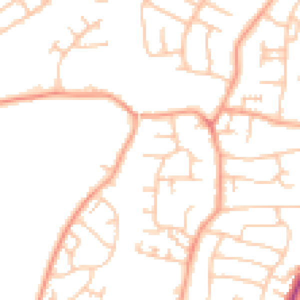 Daytime road noise heatmap for WS6 6JJ