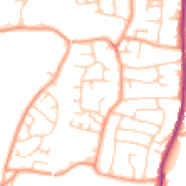 Daytime road noise heatmap for WS6 6JW