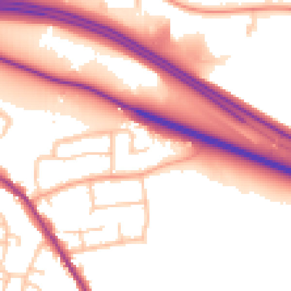 Daytime road noise heatmap for WS6 6QH
