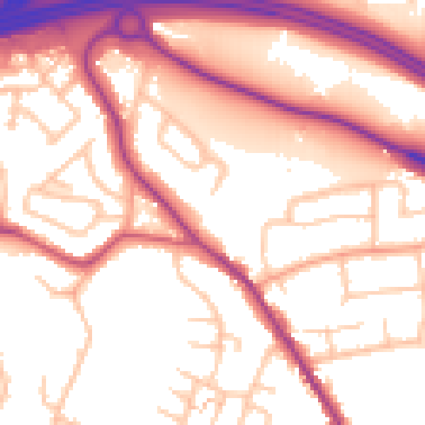 Daytime road noise heatmap for WS6 6QZ