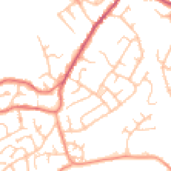 Daytime road noise heatmap for WS6 7BH