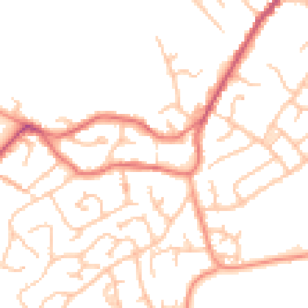 Daytime road noise heatmap for WS6 7DT