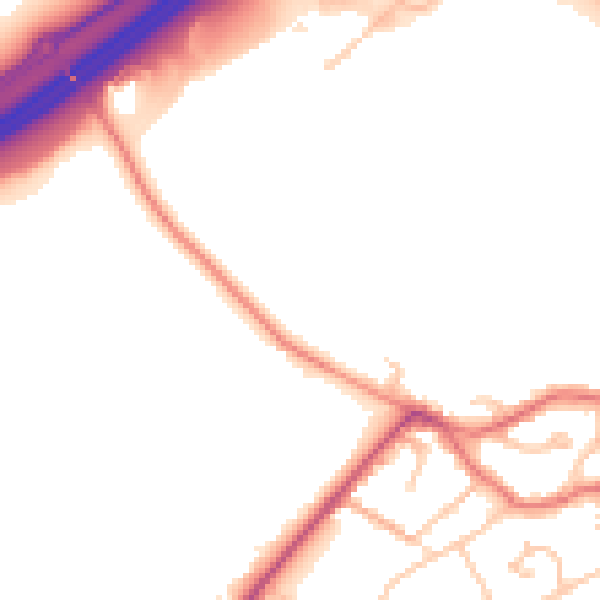 Daytime road noise heatmap for WS6 7FD