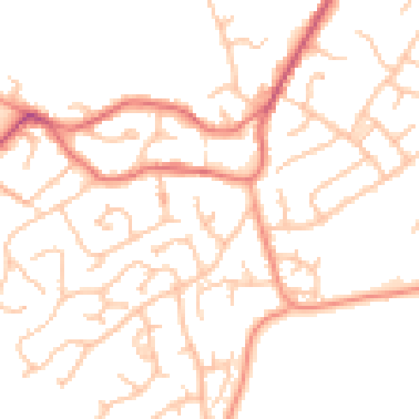 Daytime road noise heatmap for WS6 7JH