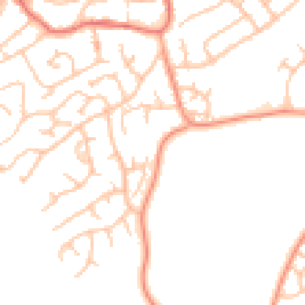 Daytime road noise heatmap for WS6 7JP