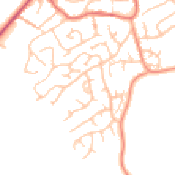 Daytime road noise heatmap for WS6 7LR