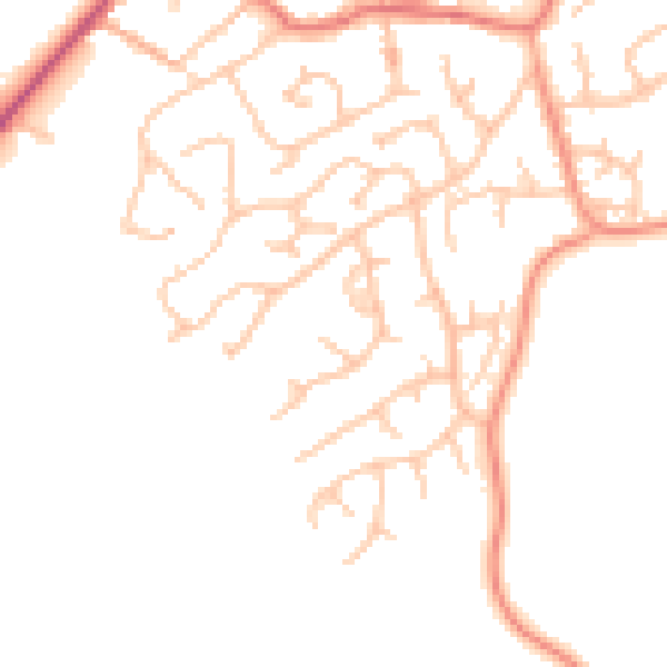 Daytime road noise heatmap for WS6 7LS