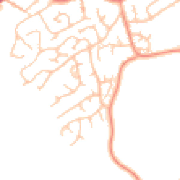 Daytime road noise heatmap for WS6 7PA