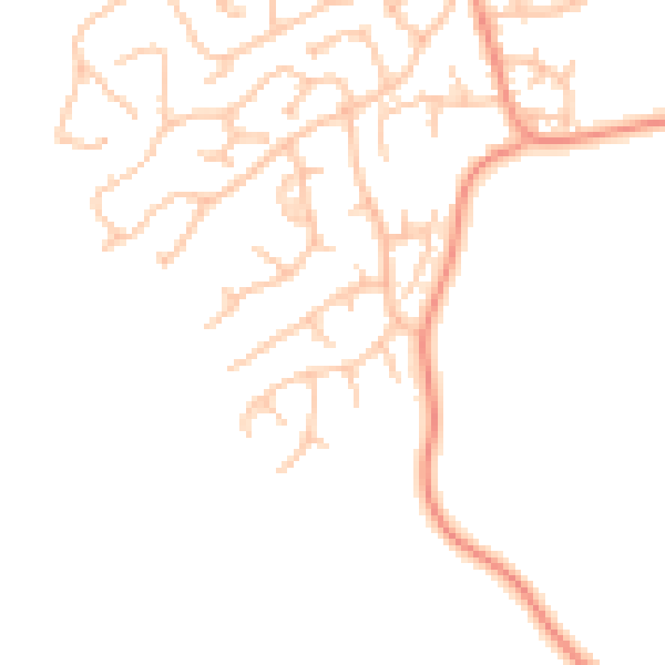 Daytime road noise heatmap for WS6 7PE